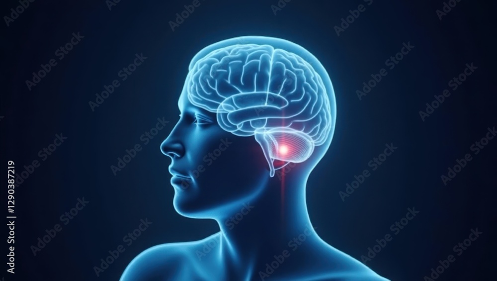 Aufkleber transcranial magnetic stimulation. brain is highlighted in blue image with highlighted highlighted a