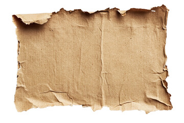 Fototapeta premium ripped cardboard piece paper note isolated on transparent background