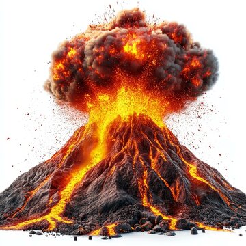 Erupting Volcano Majestic Natural Disaster