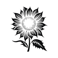 Fototapeta premium Sunflower stylish elegant simple vector