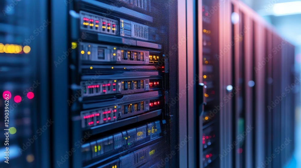 Poster server racks in a data center