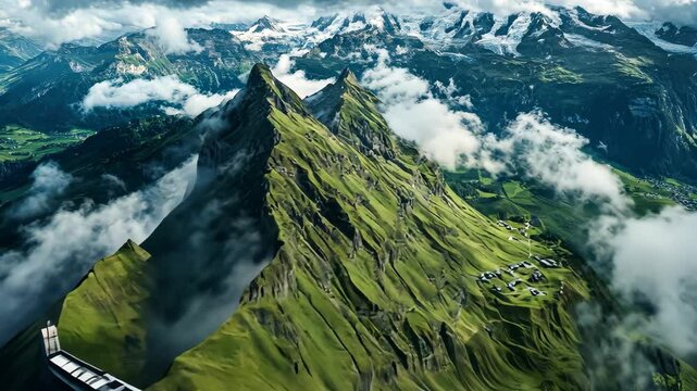 Exploring the breathtaking views from the Sphinx Observatory at Jungfraujoch in Switzerland, Aerial Swiss Jungfraujoch Sphinx Observatory Grindelwald mountain