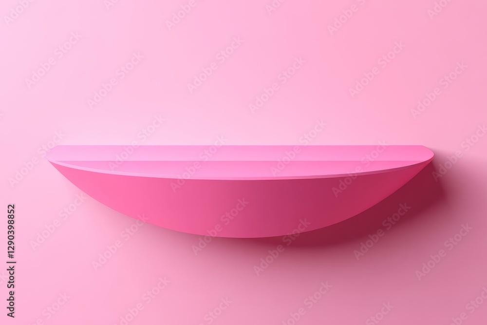 Poster pink shelf minimalist display background