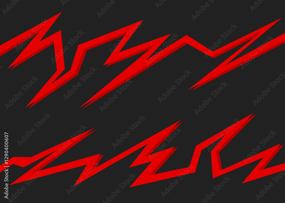 Poster abstract background with jagged arrow line pattern and with some copy space area