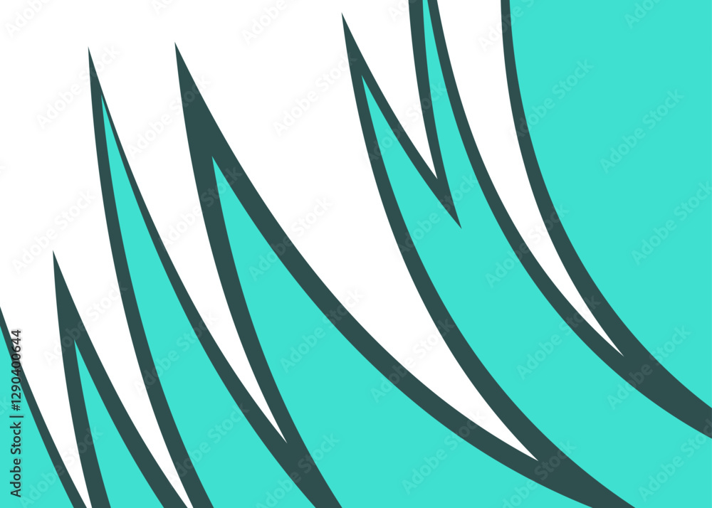 Poster abstract background with curved spike line pattern and with some copy space area
