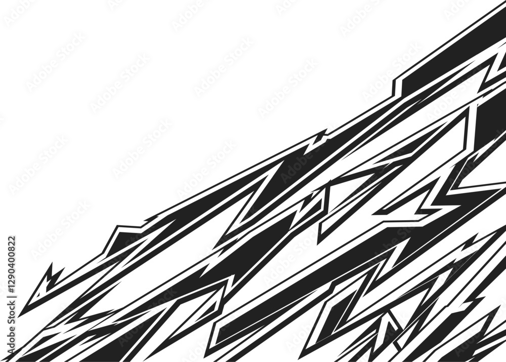 Poster abstract background with rough and jagged lines pattern and with some copy space area