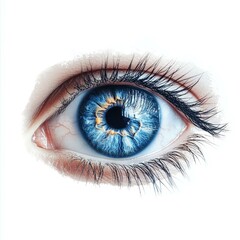 Close Up of a Beautiful Blue Eye with Intricate Details