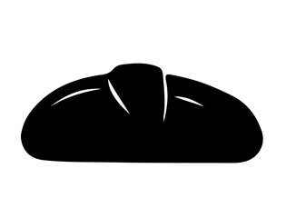 black silhouette of a bread