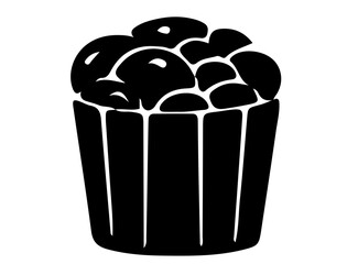 black and white cupcake