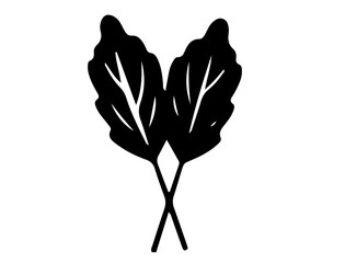 vector silhouette of a leaf