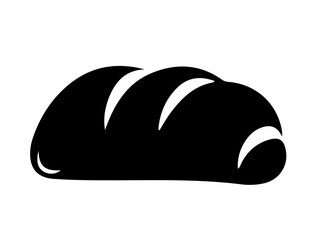 black and white  bread on background