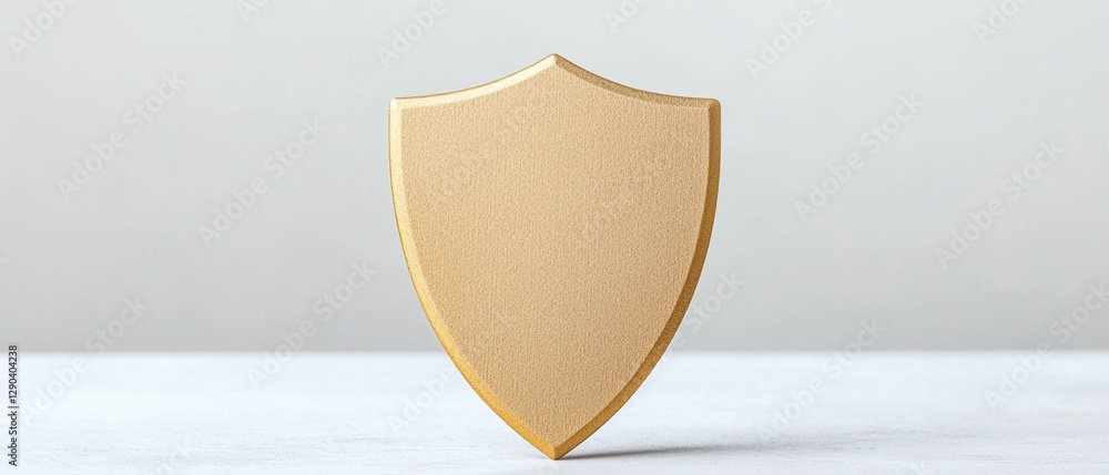 Aufkleber e-commerce platform concepts. blank shield on a surface for protection or branding concepts.