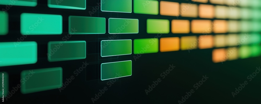 Poster e-commerce platform concepts. abstract digital sound wave visualization with vibrant colors.