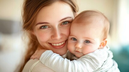 Mother and Baby Bonding Close-up
