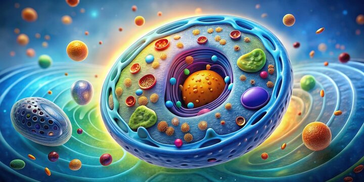 Structured complex of eukaryotic cell nucleus, cellular organelles, nucleus,  cellular organelles