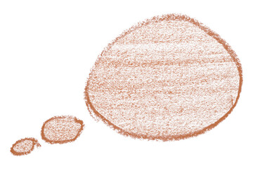 Separate brown speech bubbles on transparent background.