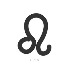 Leo zodiac sign line art symbol vector illustration isolated on white background