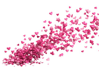 A Romantic Stream of Pink Hearts: A Digital Valentine's Day Celebration