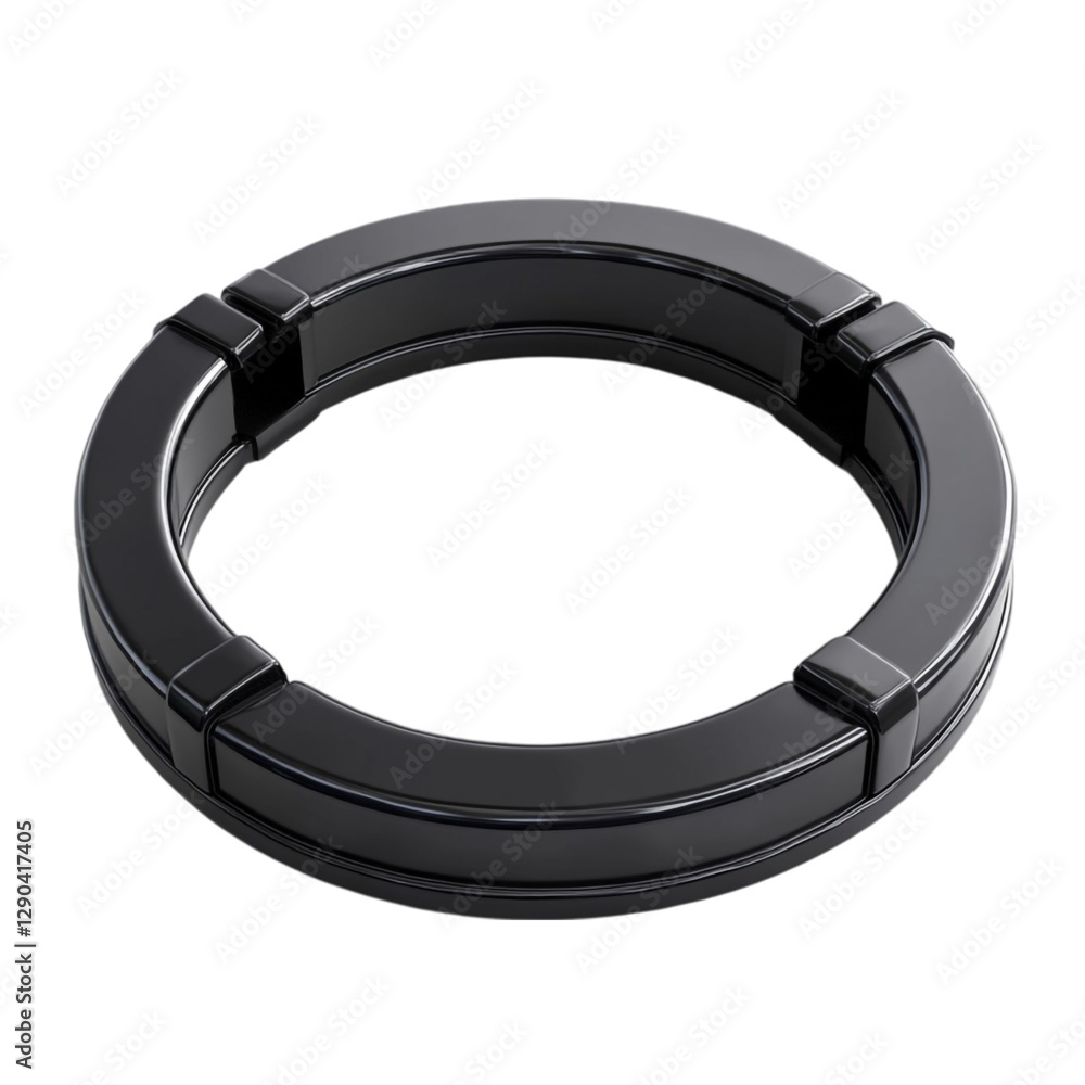 Poster black circular object segmented design industrial component