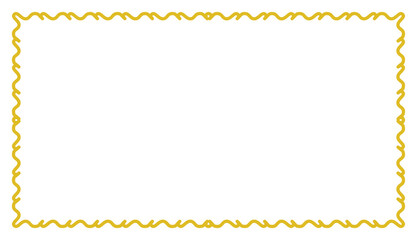 decorative wavy gold frame vector illustration and white white background