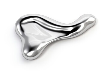 Abstract metallic liquid shape