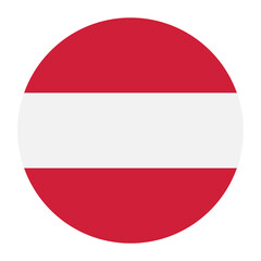 Austria circle flag logo icon digital vector illustration