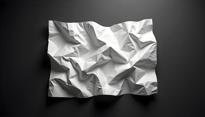 Naklejka premium crumpled paper on black background