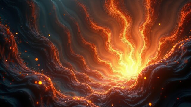 A mesmerizing tapestry of vibrational fractal strings, interwoven glowing filaments resonating in harmony, infinite dimensions folding into each other, surreal superstring theory.