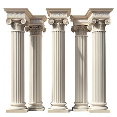 Greek Columns: Images & Designs isolated on transparent background