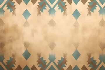 Vintage Abstract Geometric Tile Pattern Background in Earthy Tones