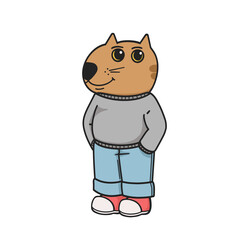 Chill Cat, Cat Meme, Chill Guy Meme Sticker Transparent PNG Cute Illustration