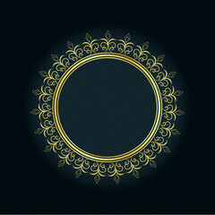 vintage gold frame with floral ornament