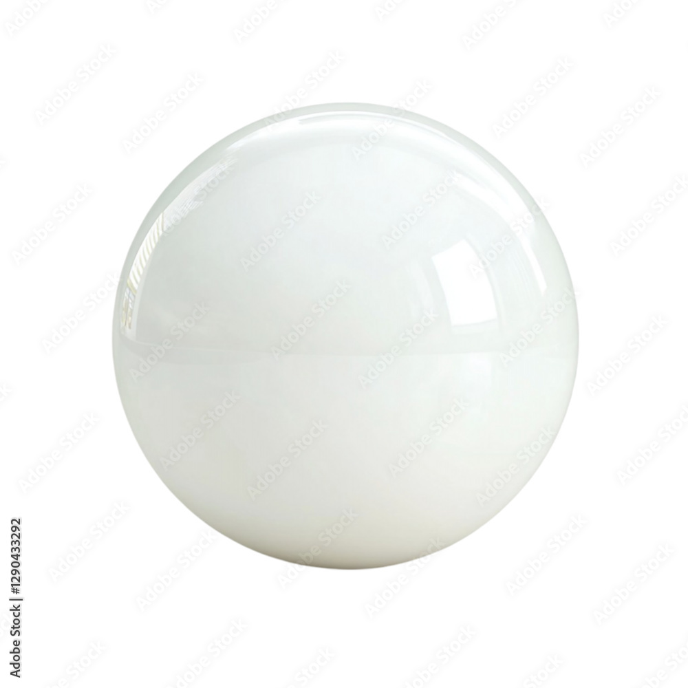 Poster white sphere globe minimalist design object