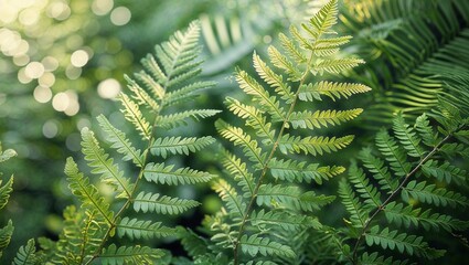 Large branches of bush with thin leaves, sun rays shining through