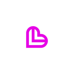 Initial Letter L Love Logo