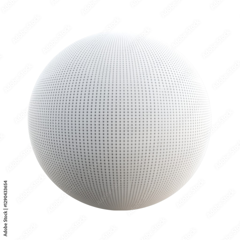 Poster white sphere with tiny gray dots detailed texture design