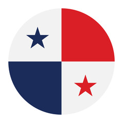 Panama circle flag logo icon digital vector illustration