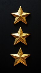 Gold Stars on Black Background