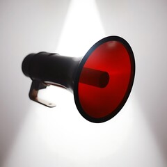 3d megaphone or loudspeaker. Marketing, promotion, announcement or advertising concept. High quality isolated 3d render

