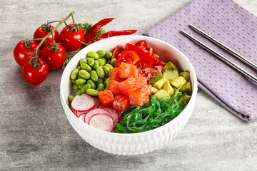 Hawaian cuisine - Poke with salmon