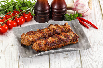 Chicken kebab minced meat and spices