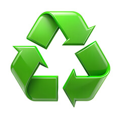 Fototapeta premium Green Recycling Symbol: Eco-Friendly Image isolated on transparent background