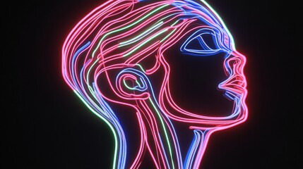 A neon sign-style digital art piece with an empowering quote