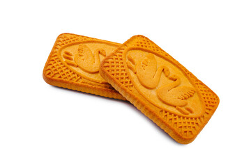 Delicious swan-shaped cookies displayed on a white background