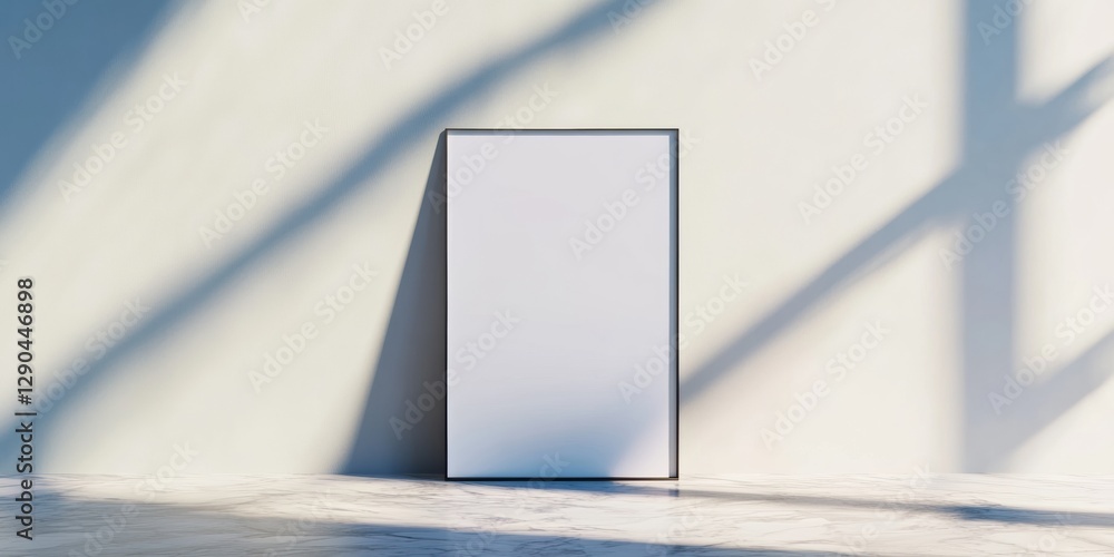 Poster tech-driven marketing display sleek glass wall with digital mockup on marble - elevate corporate bra