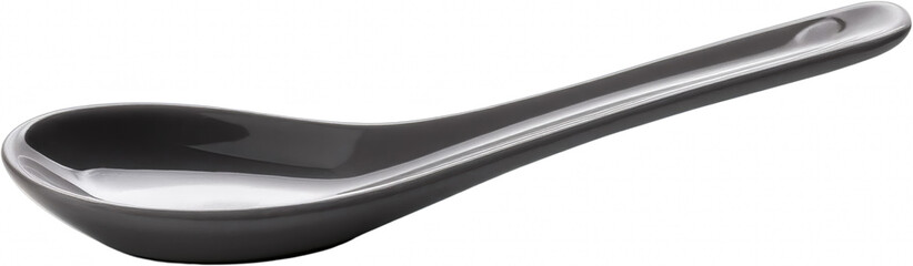 Elegant Grey Ceramic Spoon Modern Tableware Asian Cuisine Serving Spoon Restaurant Supply