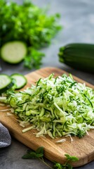 Freshly Sliced Zucchini for a Healthy Recipe