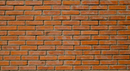 Isolated exterior building brick wall lit by natural light