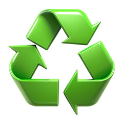 Obraz premium Green Recycle Symbol: Eco-Friendly Recycling Image isolated on transparent background