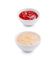 Sauces served in bowls for dipping at casual dining